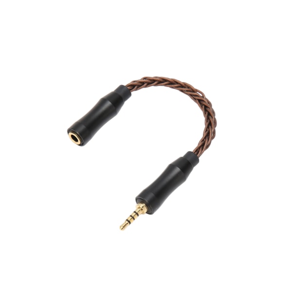 3,5 mm - 2,5 mm äänikaapeli naaras-uros, yksikiteinen kupariydin, 8 säiettä, häviötön ääni, kuuloke-adapterikaapeli, 5,5 tuumaa, pronssi