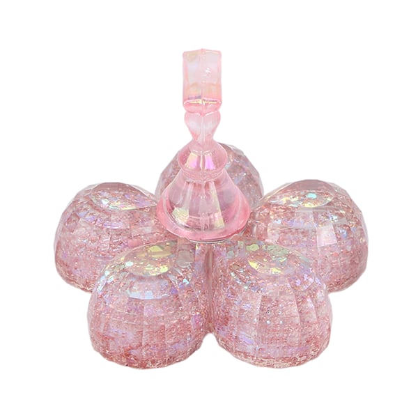 Nagelställ Magnetisk Design Professionell Nagelövningsmålning Ställ med Bas för Hemsalong Rosa