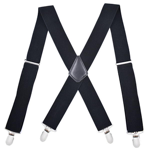 5 cm elastiska axelbandsfästen för män med 4 X-formade justerbara hängslen 21-5CM Spot Clamp