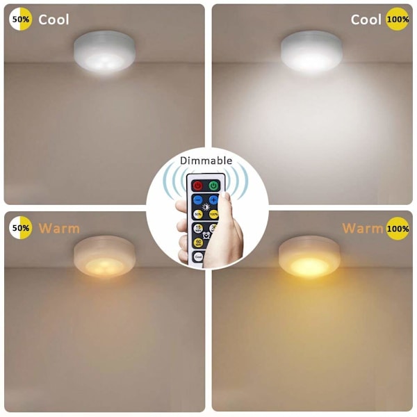 3 kpl LED-spotit valolla ja 2 kaukosäätimellä