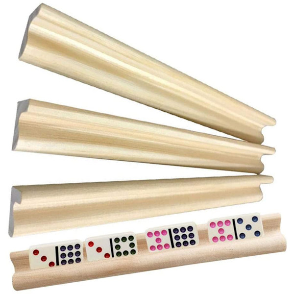 4 stk Domino-brett Tre Domino-stativer Domino-holdere for Domino-fliser Spillstativ for barn Seniorer Voksne Profesjonelle spillere