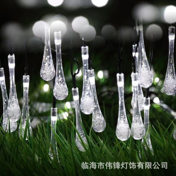 Solar Water Drop String Light for Home 6,5m 30LED