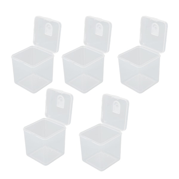 5-pack Smink Svampfodral Flerfunktionellt Transparent Dammsäkert Bärbart Puderpuff Förvaringspåse för Hemma Resor