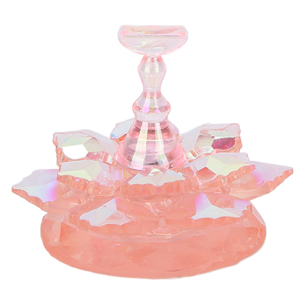Nageltipsställ DIY Magnetiskt Nagelövningsdisplayställ för Falska Nageltips Manikyrverktyg Rosa
