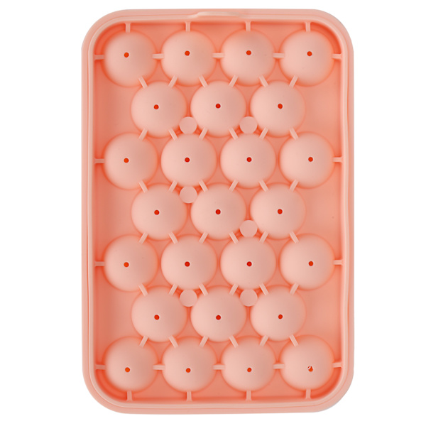 Silikon Isbitbakke DIY Iskugleform Køkkentilbehør til Kolde Drikke Orange
