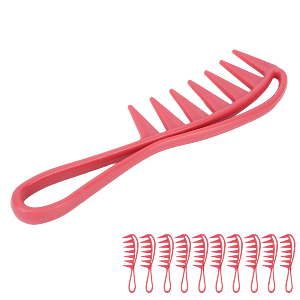 10 stk Bredtannet Kam Ergonomisk Håndtak Runde Kanter Hudvennlig Styling Bred Kam for Menn Kvinner Hårstyling Hår Salonger