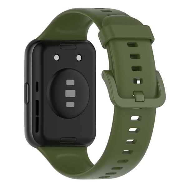 Smartwatch-armband i fältgrön, mjuk silikonrem för FIT2