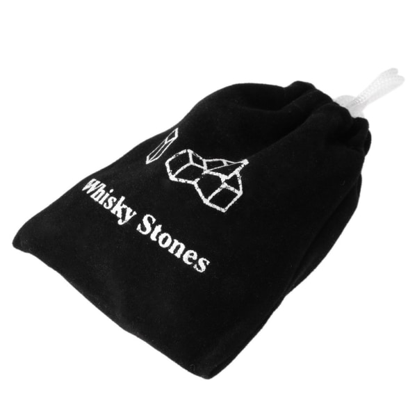 Whisky Stones - 6 kpl Graniitti - Musta Musta