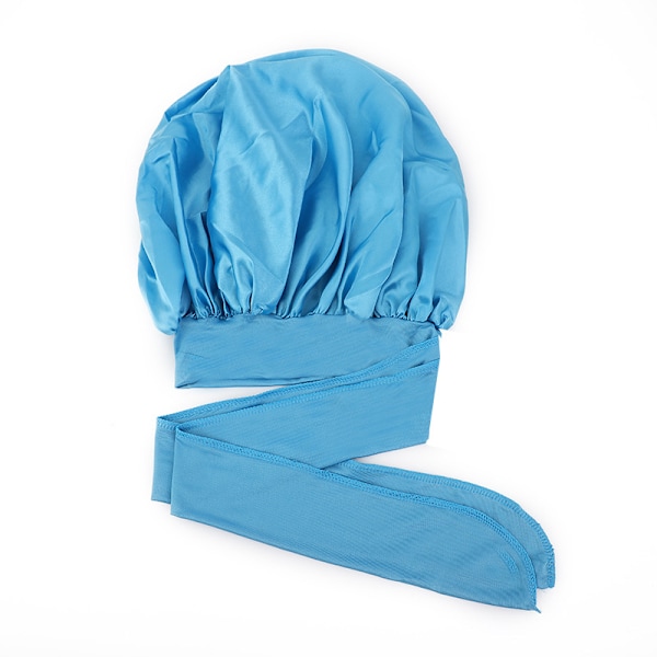 2 kpl Jousi nauha suihkukorkki, nukkumiskorkki, leveä reuna korkea joustavuus hiustenhoitokorkki navy blue One size