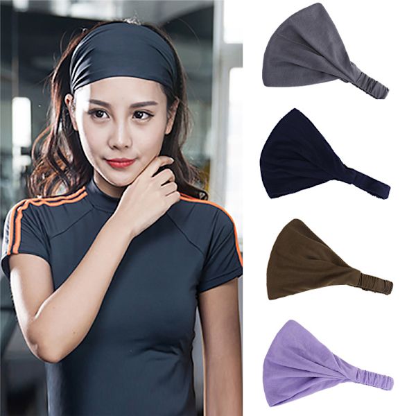 Hårband i breda Leotards enfärgad dark blue