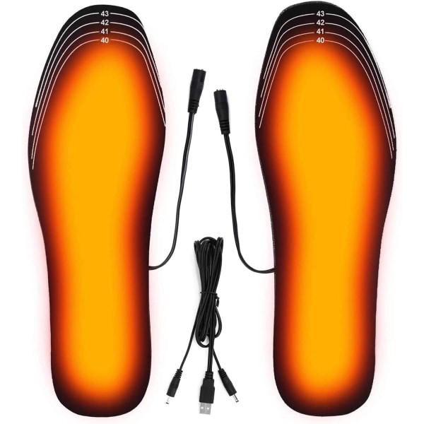 Opvarmede indlægssåler / USB fodvarmere - varmer dine fødder Innersula + USB-kabel