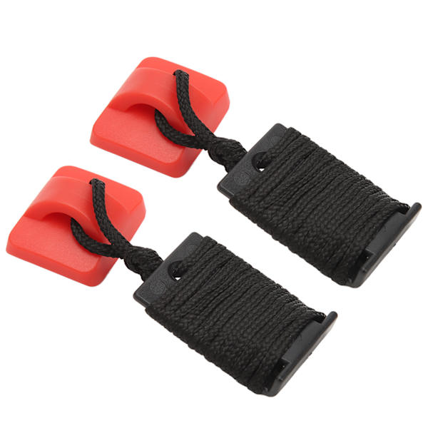 2 st Löpbandssäkerhetsbrytare Universal Magnet Nödbroms Löpband Nyckel för Gym Röd