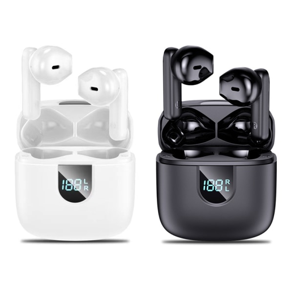 A18 Bluetooth earphone noise reduction TWS wireless dual earphone 2-in-1 white