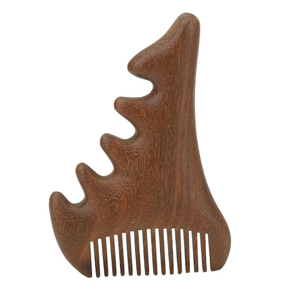 Sandaltre Lille Monster Kam Bredtann Tykk Multifunksjonell Bærbar Tre Massasje Kam for Hodebunnen