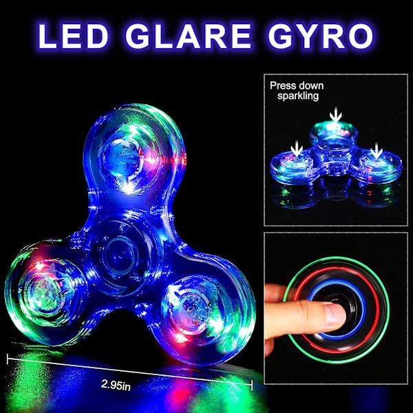 Luminous LED Fidget Spinner - Transparent A