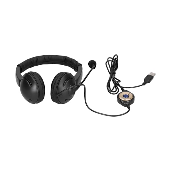 OY359 USB-telefonheadset, trådbundet digitalt ljudheadset med mikrofon för callcenter, affärswebinar