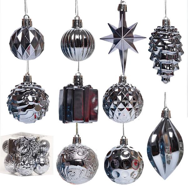 Julgranskulor i Form av Julgranspynt Hängande Ornament Julprodukt Wine Red