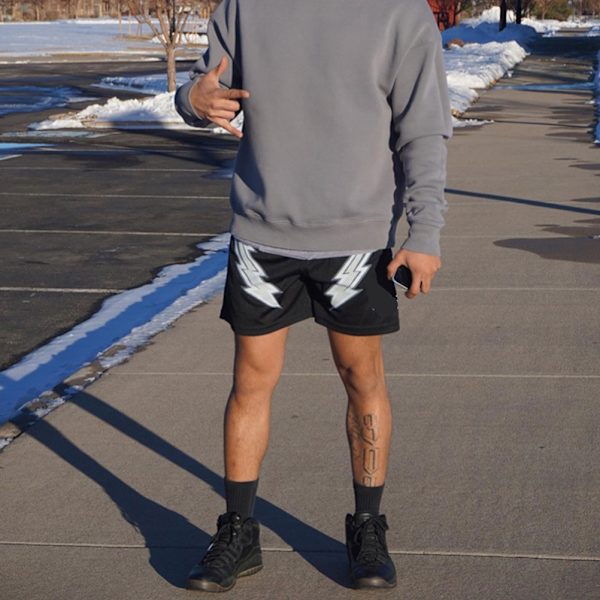 Menn's Mesh Shorts Pustende Mesh Joggebukser Trenings Shorts Casual Mote Shorts med Lommer
