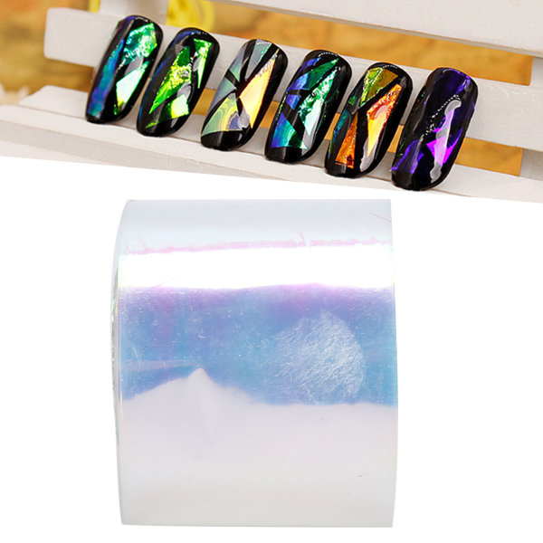 Negle Glasfolie Sticker Neglekunst Dekaler DIY Design Dekoration Manicure Værktøj 5cm x 100m01