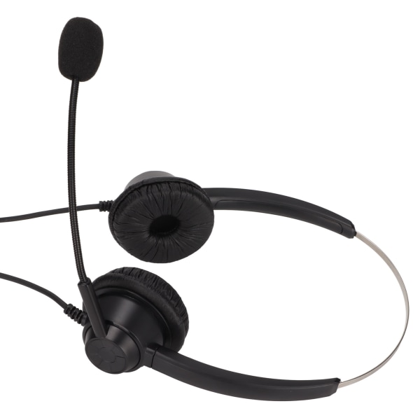 H360DRJ9MV RJ9 Office Headset Binaural Telefon Headset med Justerbar Høyttalervolum og Mikrofon Dempe