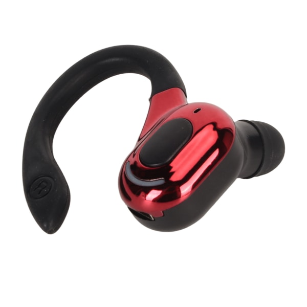 Bluetooth 5.2 Headset HiFi Stereo Sound HD-anrop Støyreduksjon IPX4 Vanntett Trådløs Bluetooth Ørepropp Enkelt Øre Svart og Rød