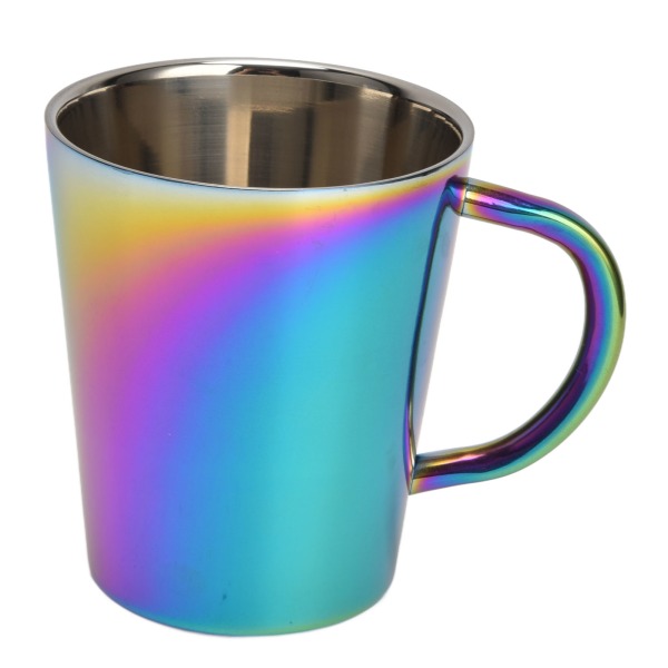 300ml Rustfrit Stål Kaffe Kop med Håndtag Farverig Isoleret Kaffe Kande Dobbelt Lag Vand Kop