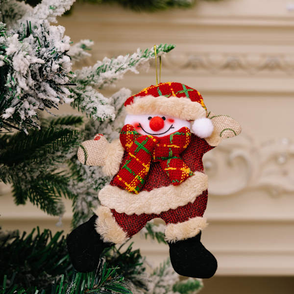 Joulukuusen koristeet pieni nukke tanssiva vanha mies lumimies riipus snowman
