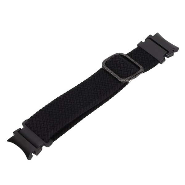 Klokkerem Elastisk nylonflettet justerbar håndleddsrem Armbånd Klokkebånd for Galaxy Watch 4Black