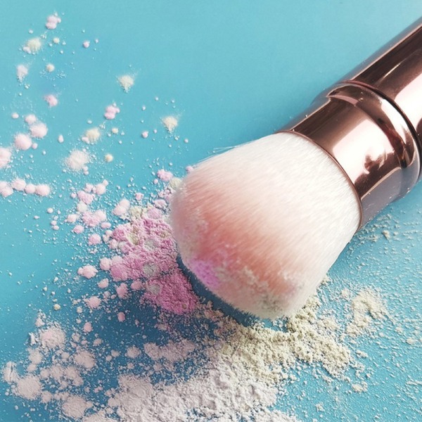 Simpel makeup udtrækkelig pudderbørste med cover Makeup Tool