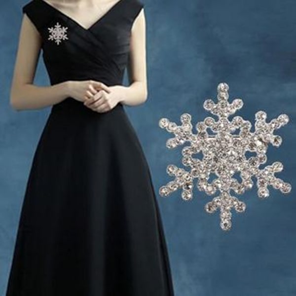 Jule-Snefnug Brosche Fuldt Diamant Boutonniere Gold