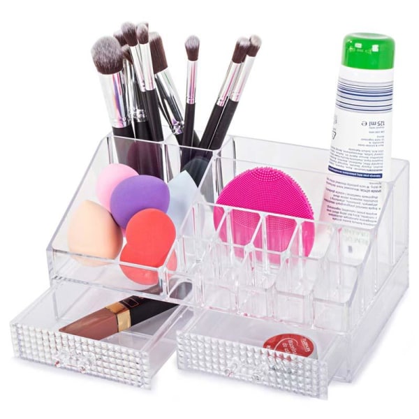 Organisation for makeup, smykker og makeup børster Transparent