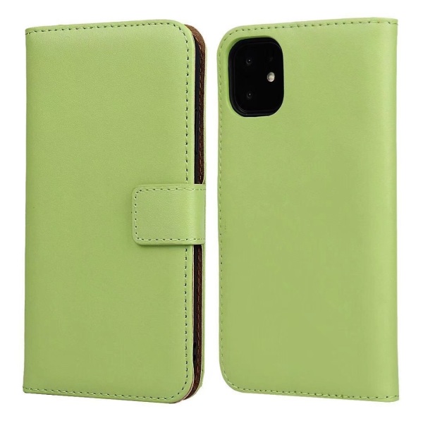 Lämplig för iPhone 12 case, Apple 13 litet lammmönster med flip- phone case, XS-korthållare, plånbok, XR- case green IPhone 11