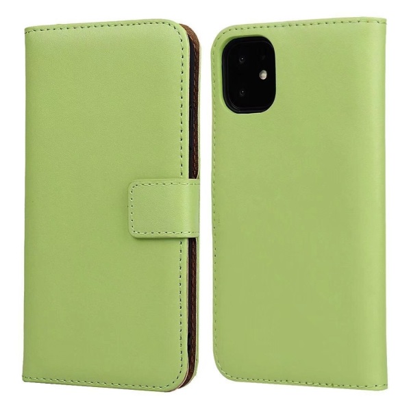 Lämplig för iPhone 12 case, Apple 13 litet lammmönster med flip- phone case, XS-korthållare, plånbok, XR- case green IPhone 12/12 Pro