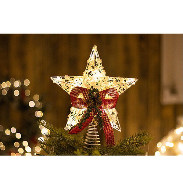 2023 Christmas Tree Top Star Fem-spiss Star Tree Top XINGX LED-lysdekorasjon Fem-stjerners 9