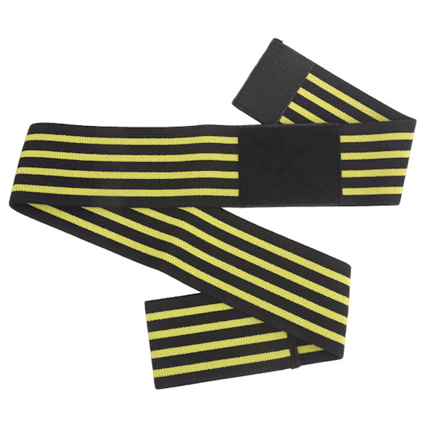 Sports Albuebøjle Kompressionsbandage Elastisk Albuewrap Støtte Beskyttelse Ærme Sort og Gul Stribe