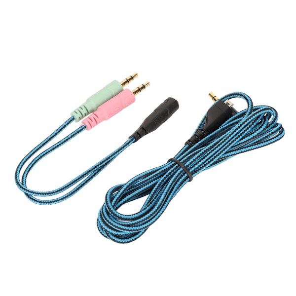 Pelaamisen kuulokemikrofonikaapeli, ammattimainen, tyylikäs, mykistyskytkin, vaihtokuulokemikrofonikaapeli SteelSeries Arctis 3 Blue 78,7 tuumaa