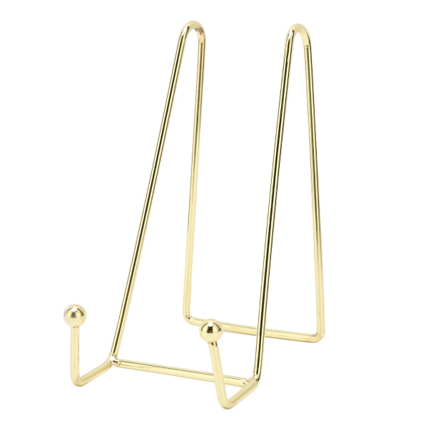 Neglekunst Display Board Stativ Robust Elegant Metall Multifunksjon Bilde Ramme Holder Stativ Gull