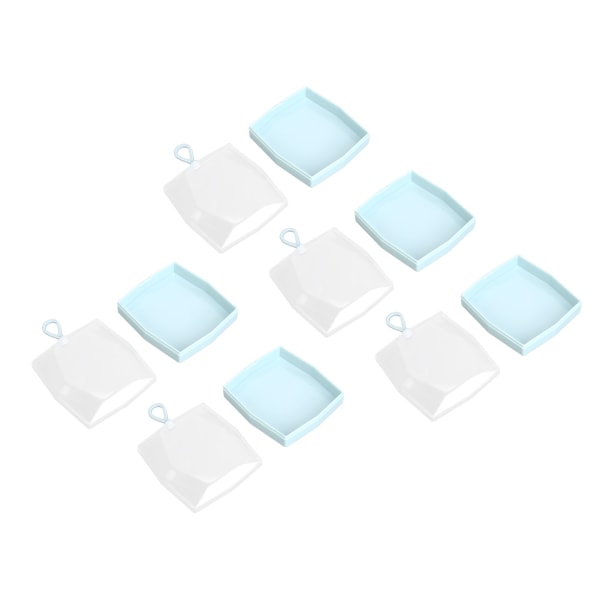 5 stk Pudderpuff Oppbevaringsboks Transparent Multifunksjonell Slitesterk Pudderpuff Holder Etui for Ørepynt Halskjeder