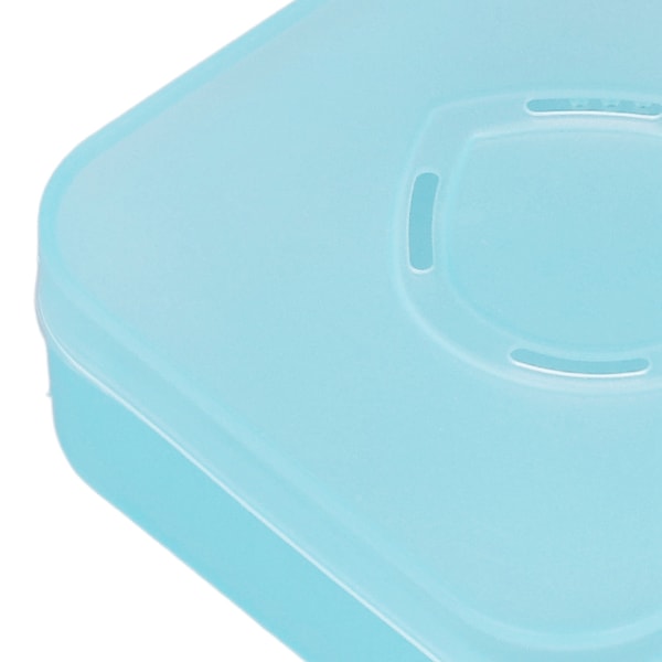 5 st Liten plastlåda Transparent blå multifunktionell dammförebyggande klar behållare för hantverk pärlsmycken