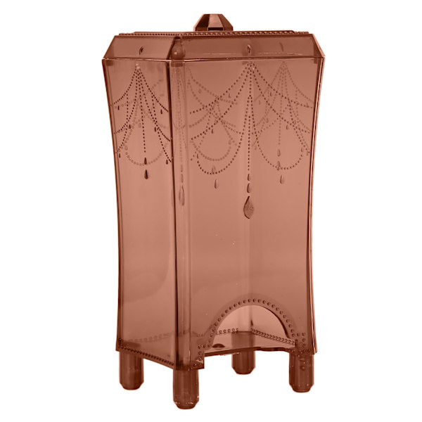 Bomuldspads Dispenser Robust Holdbar ABS Transparent Støvfri Let Tilgængelig Bomuld Rund Holder til Makeup Transparent Kaffe