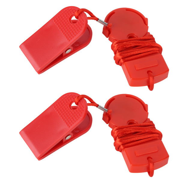 2st Löpmaskin Säkerhetsnyckel Lättvikt Löpband Säkerhetsklämma Röd Löpband Säkerhetsnyckel för hemmagym