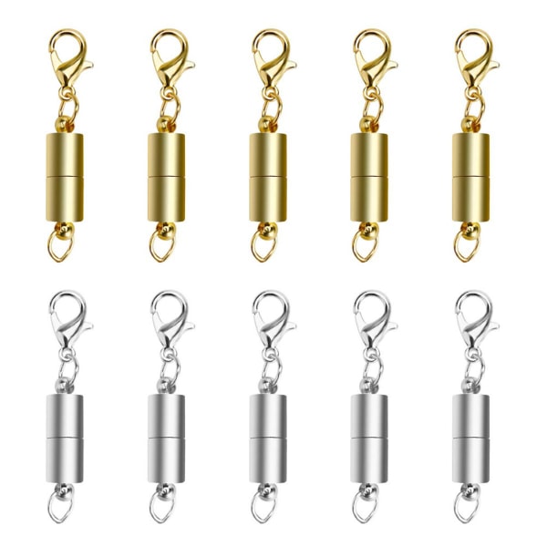 10 stk/lot DIY-smykkefunn Metallsterke magnetiske låser med hummerlås for halskjeder Armbånd
