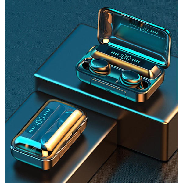 JULTEMADE ÖRONPROPPSSET MED POWERBANK - BTH-F9-5 Svart