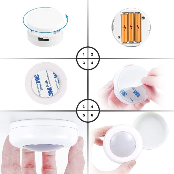 3-pakks LED-spotlys med 2 fjernkontroller