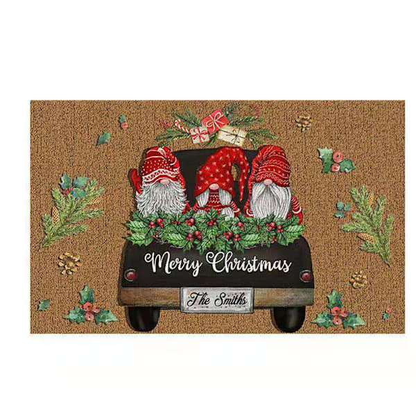 Joulu lattiamatto piirretty kuvio keittiön sisäänkäynti kylpyhuone kristalli sametti lattiamatto C06 50*80cm