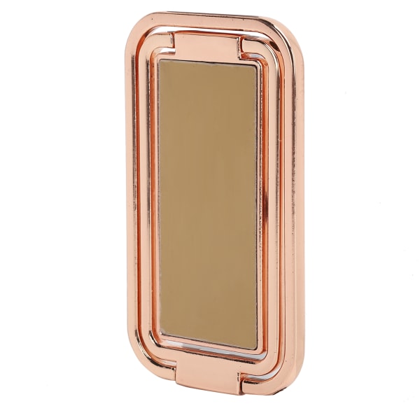 Finger Ring Mobiltelefonhållare Stativ 360° Rotation Metall Ring Spänne Multivinkel Handgrepp (Roséguld)