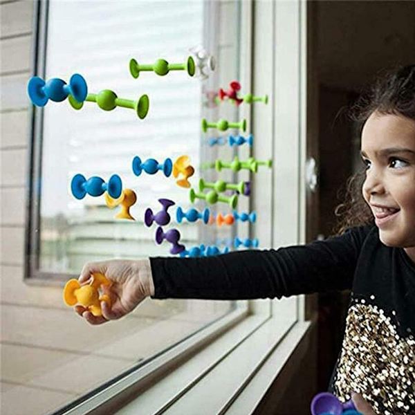 9 stk. Sticky Toy Silikonsett Utendørs Popdart Leketøy