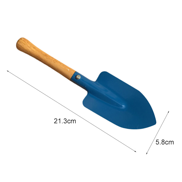 3 stk. Have-Shovelværktøj Levende Farve Hårdtræhåndtag Sand Strand Shovel Legetøj til Sandkasse Baghave