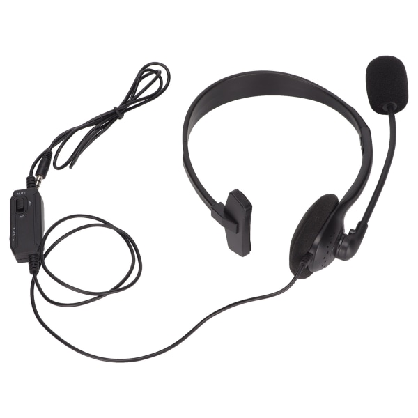 S480 Telefon Headset 3,5 mm Stik Støjreduktion Justerbar Enkelt Øre Kundeservice Headset til Computere Sort
