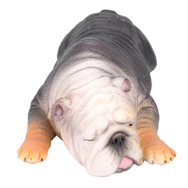Högsimulerad Fransk Bulldogmodell Sovande Djurleksak för Barnpresent (#873)